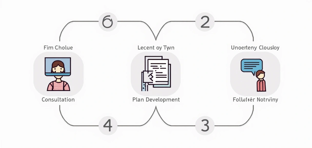 Infografica processo di consulenza nutrizionale online
